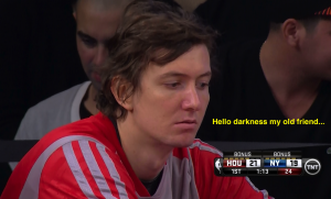 Omer Asik doing his best G.O.B Bluth impression